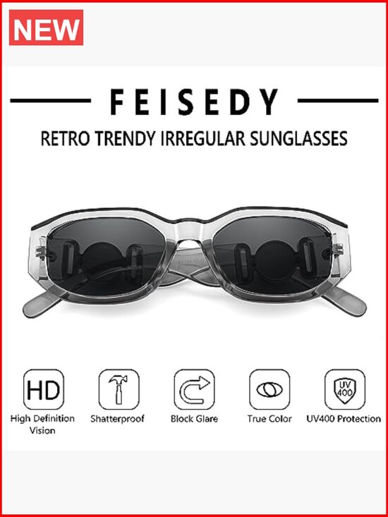 Retro Trendy Rectangle Sunglasses for Women Men Vintage 90s Small Narrow Square